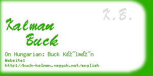 kalman buck business card